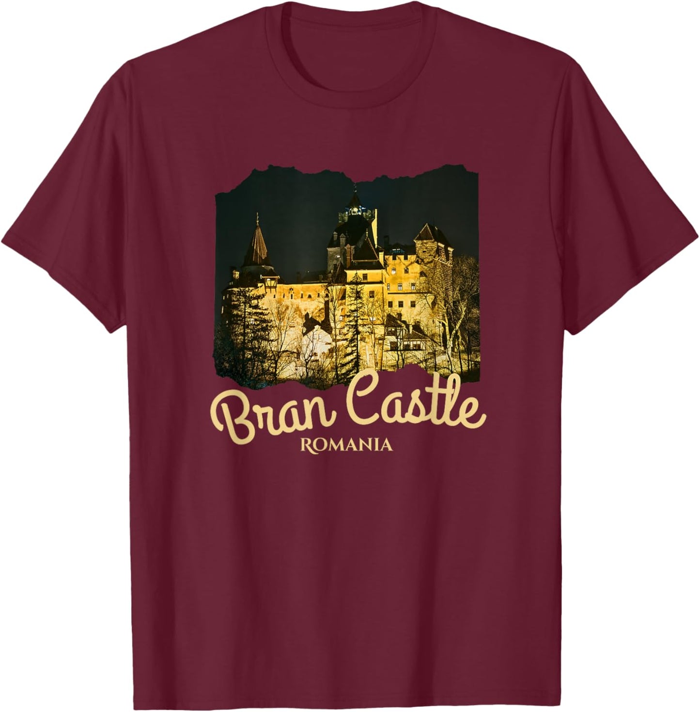Bran Castle Romania Bran Castle T-Shirt - T-Shirt | Maroon