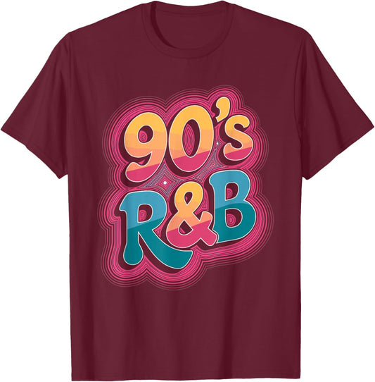 90's R&B T-Shirt - T-Shirt | Maroon