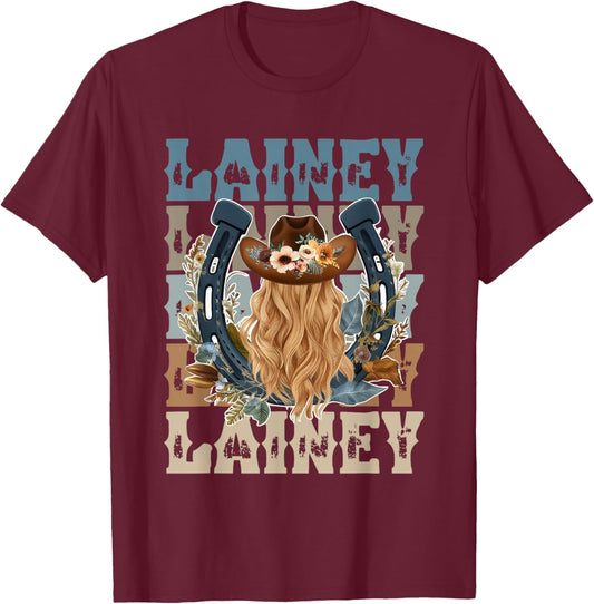 Vintage Cute Lainey Name Personalized Retro Classic T-Shirt - T-Shirt | Maroon