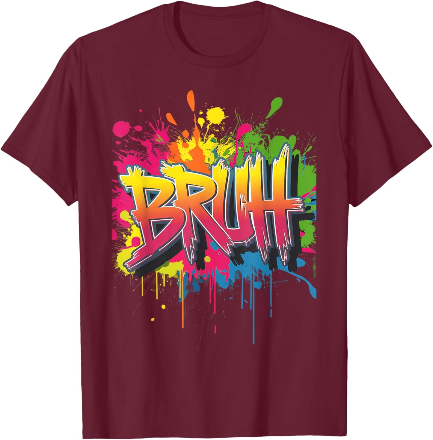 Bruh Meme Funny Christmas Saying Bro Greeting Teens Boys Men T-Shirt - T-Shirt | Maroon