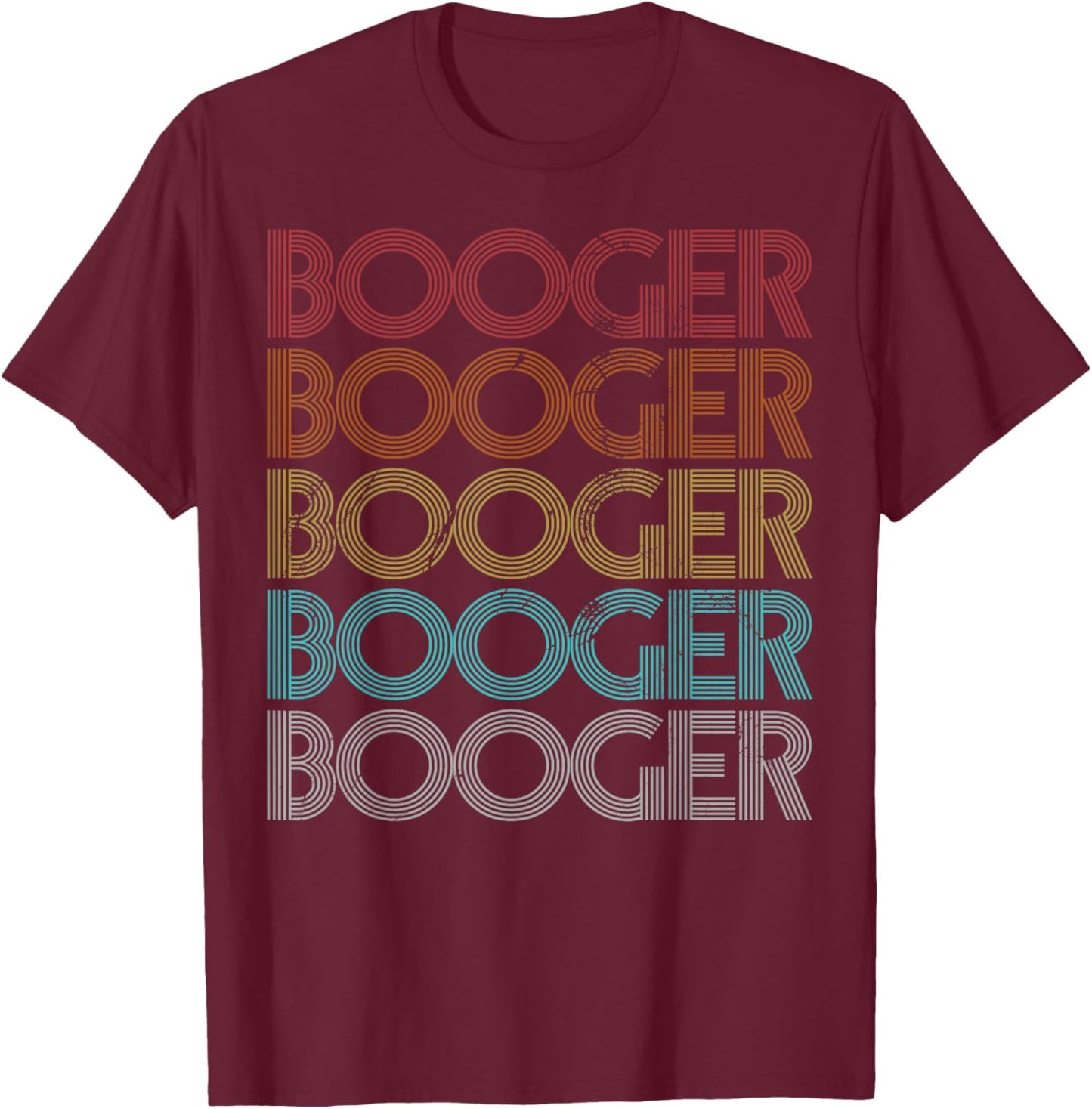 Retro Vintage Booger T-Shirt - T-Shirt | Maroon