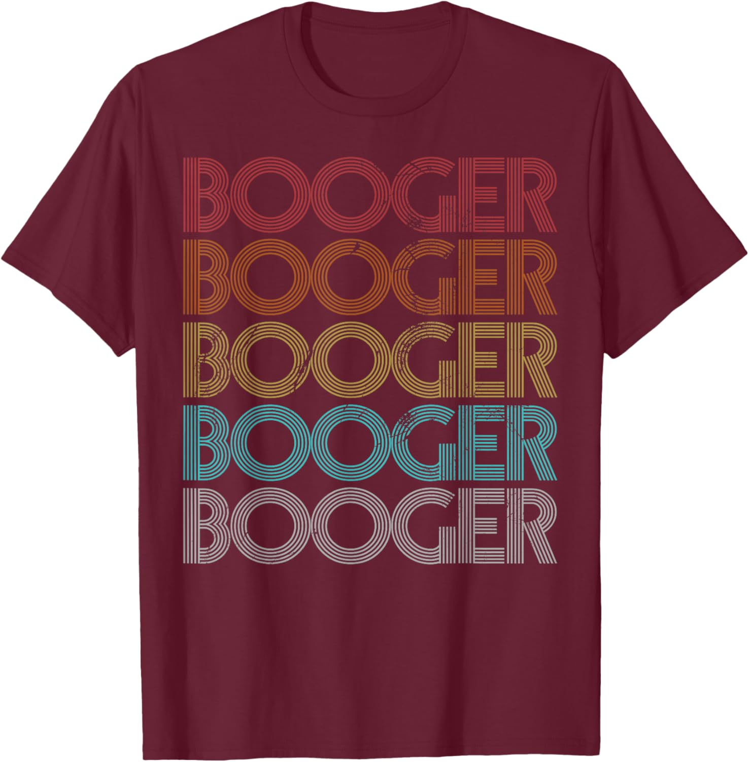 Retro Vintage Booger T-Shirt - T-Shirt | Maroon