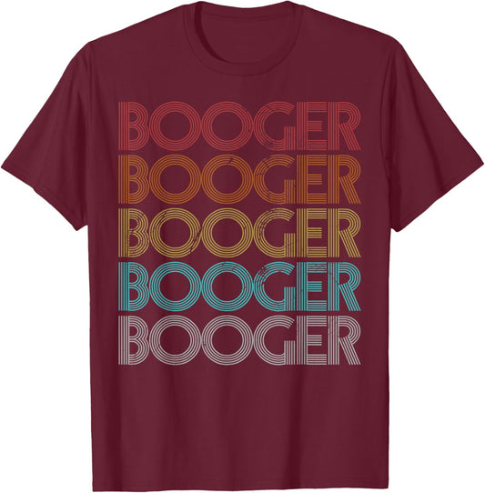 Retro Vintage Booger T-Shirt - T-Shirt | Maroon