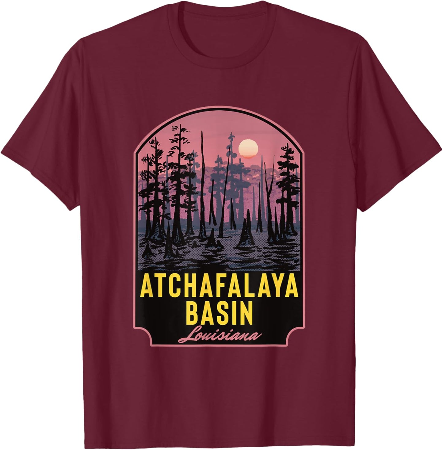 Atchafalaya Basin Louisiana T-Shirt - T-Shirt | Maroon