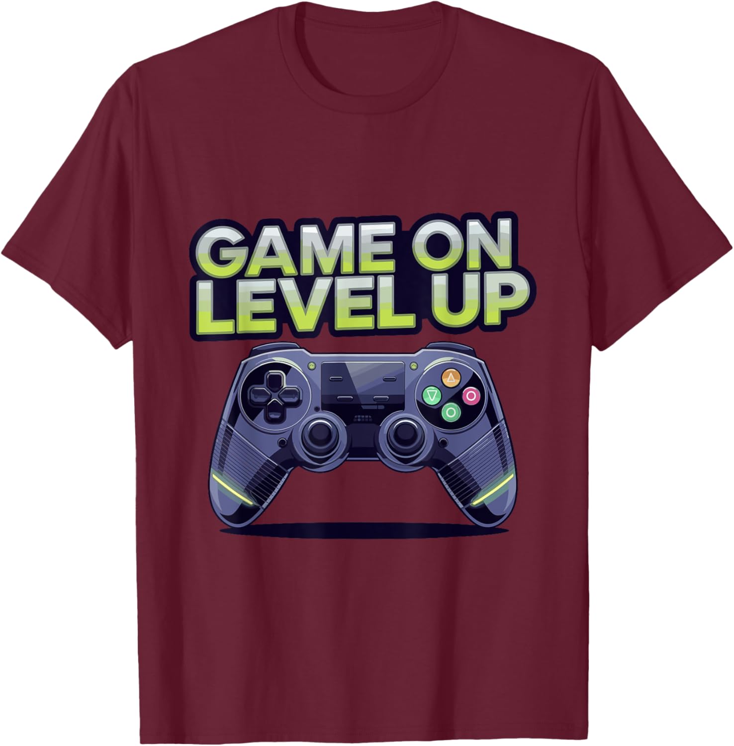 Funny Gamer Gaming Birthday Game On Level Up T-Shirt - T-Shirt | Maroon