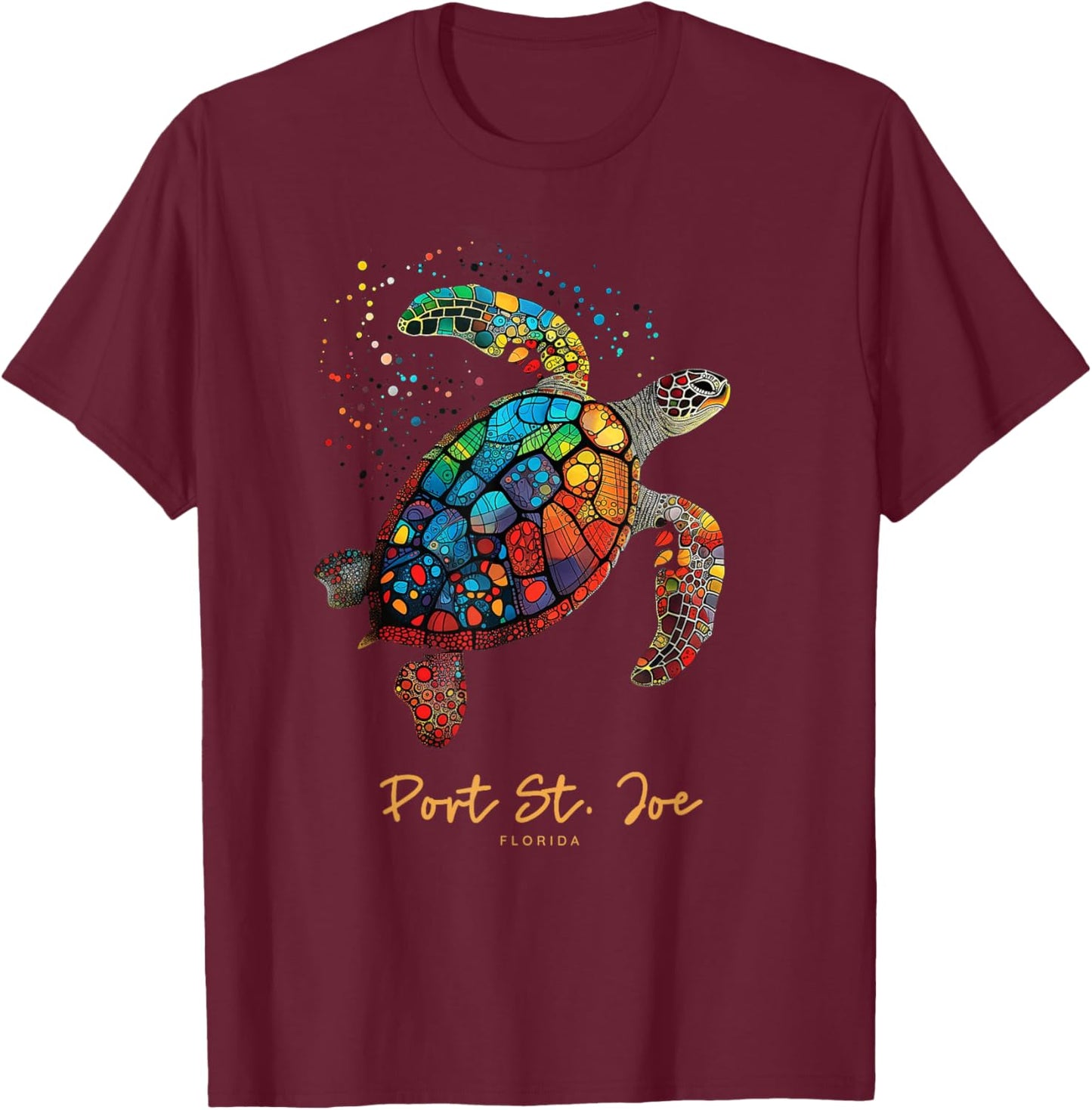 Port St. Joe Florida FL Beach Vacation Vintage Sea Turtle T-Shirt - T-Shirt | Maroon