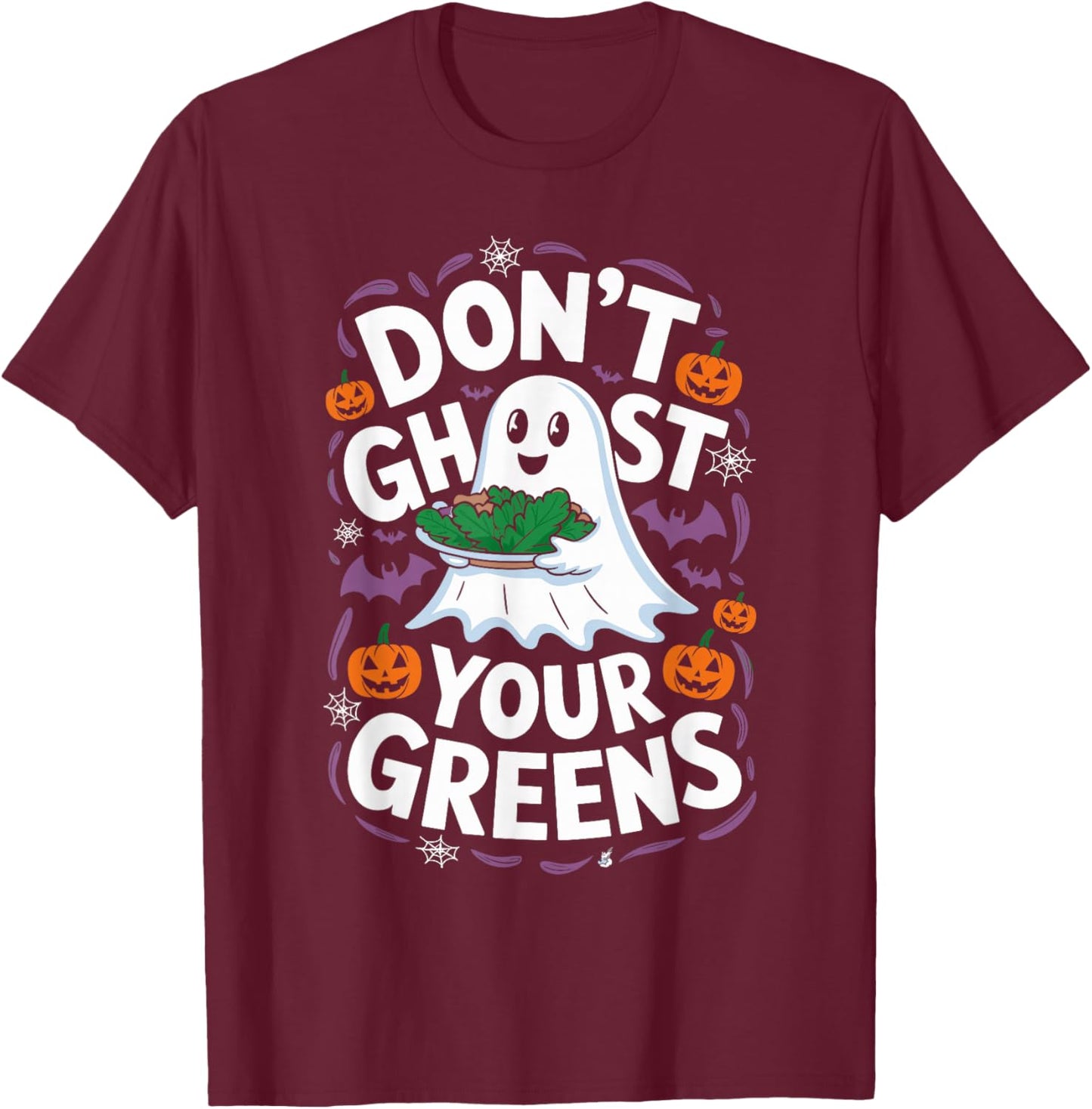 Don’t Ghost Your Greens Dietitian Halloween T-Shirt - T-Shirt | Maroon