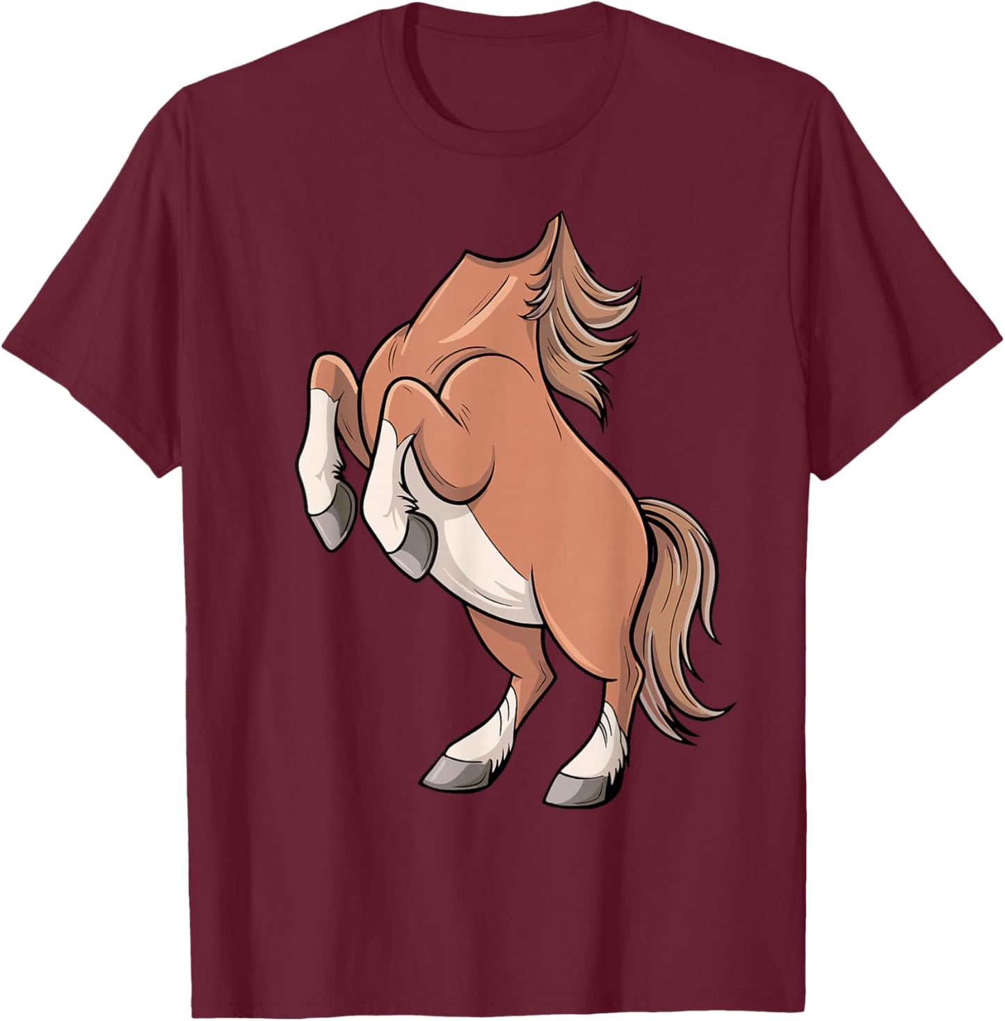Horse Shirt Adult Kids Men Women Body Horse Costume T-Shirt - T-Shirt | Maroon