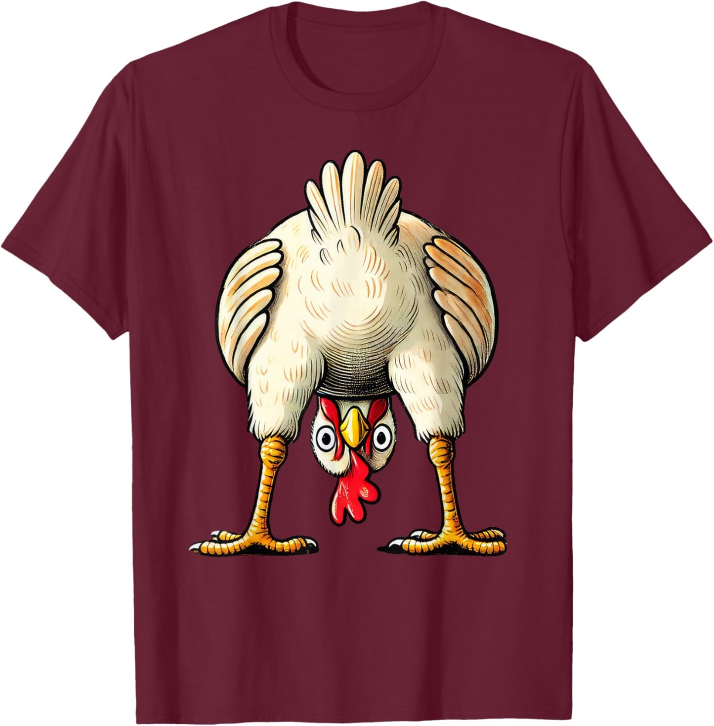 Funny Chicken Owner Hen Decoration Costume Outfit Funny T-Shirt - T-Shirt | Maroon