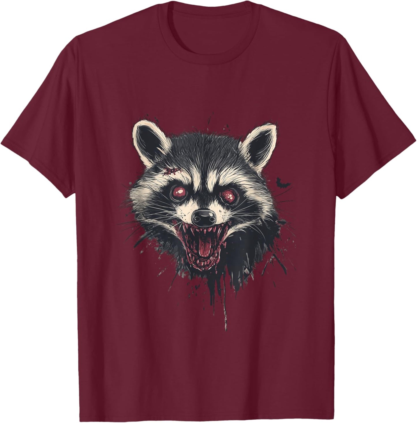 Pretend I'm a Raccoon Zombie Halloween 2024 Costume Scary T-Shirt - T-Shirt | Maroon
