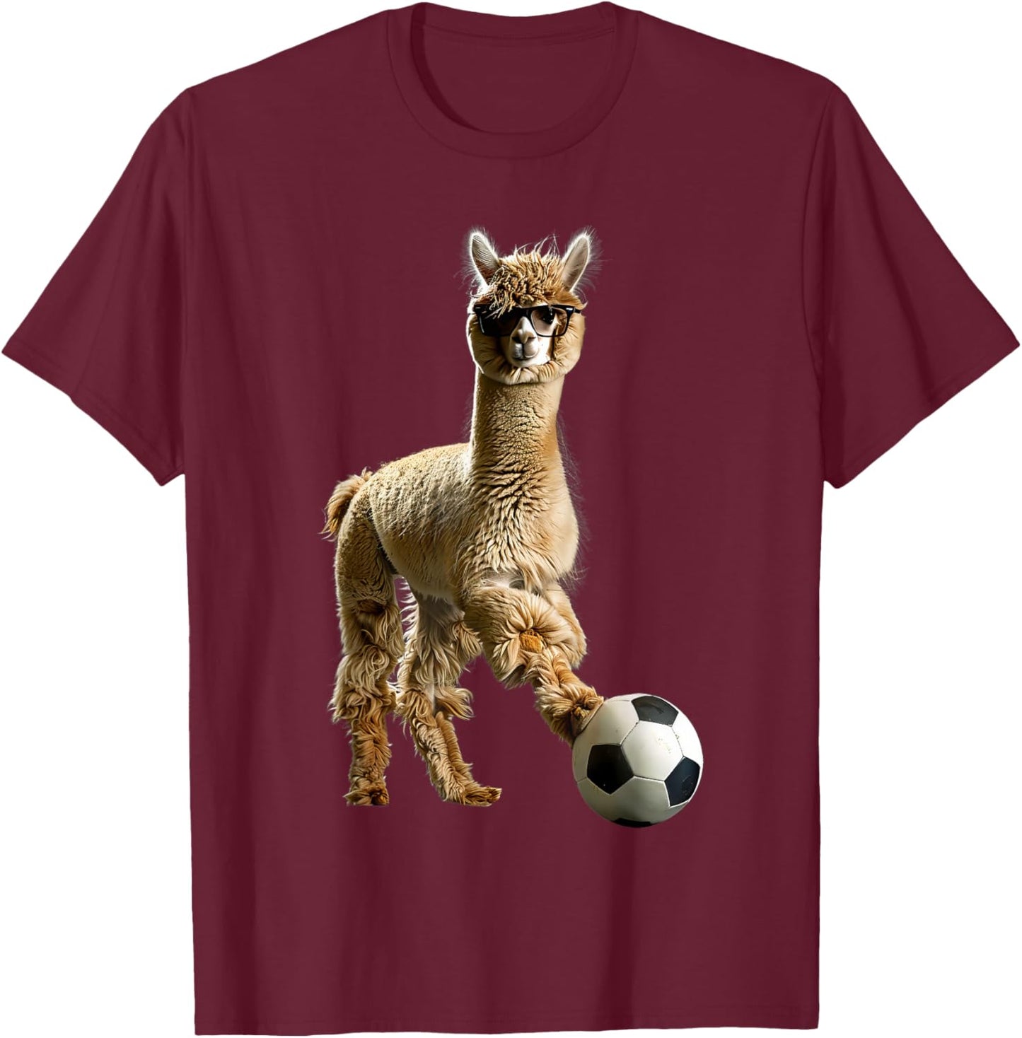 Alpaca Soccer T-Shirt - T-Shirt | Maroon