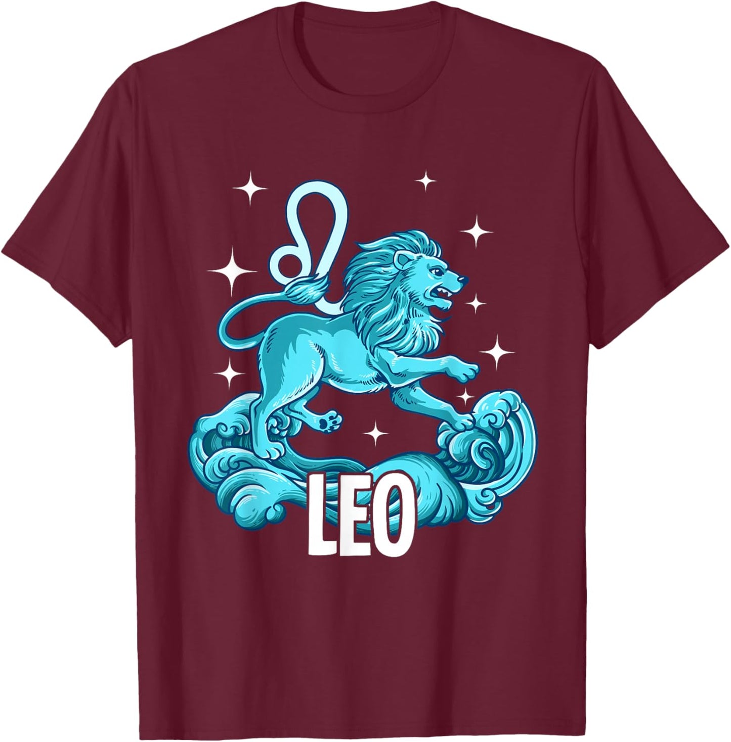Leo Zodiac Sign T-Shirt - T-Shirt | Maroon