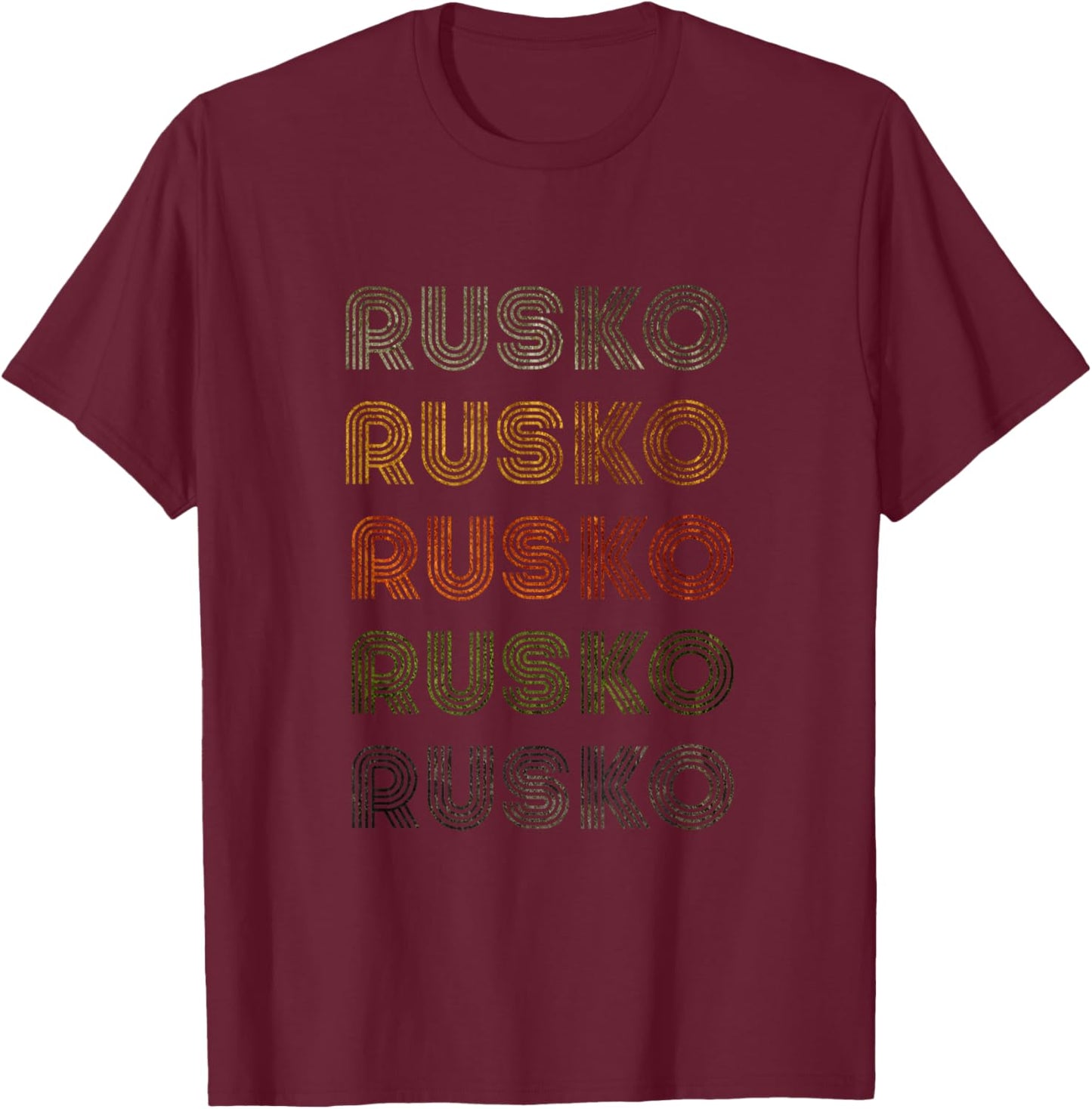 Love Heart Rusko Grunge Vintage Style Black Rusko T-Shirt - T-Shirt | Maroon