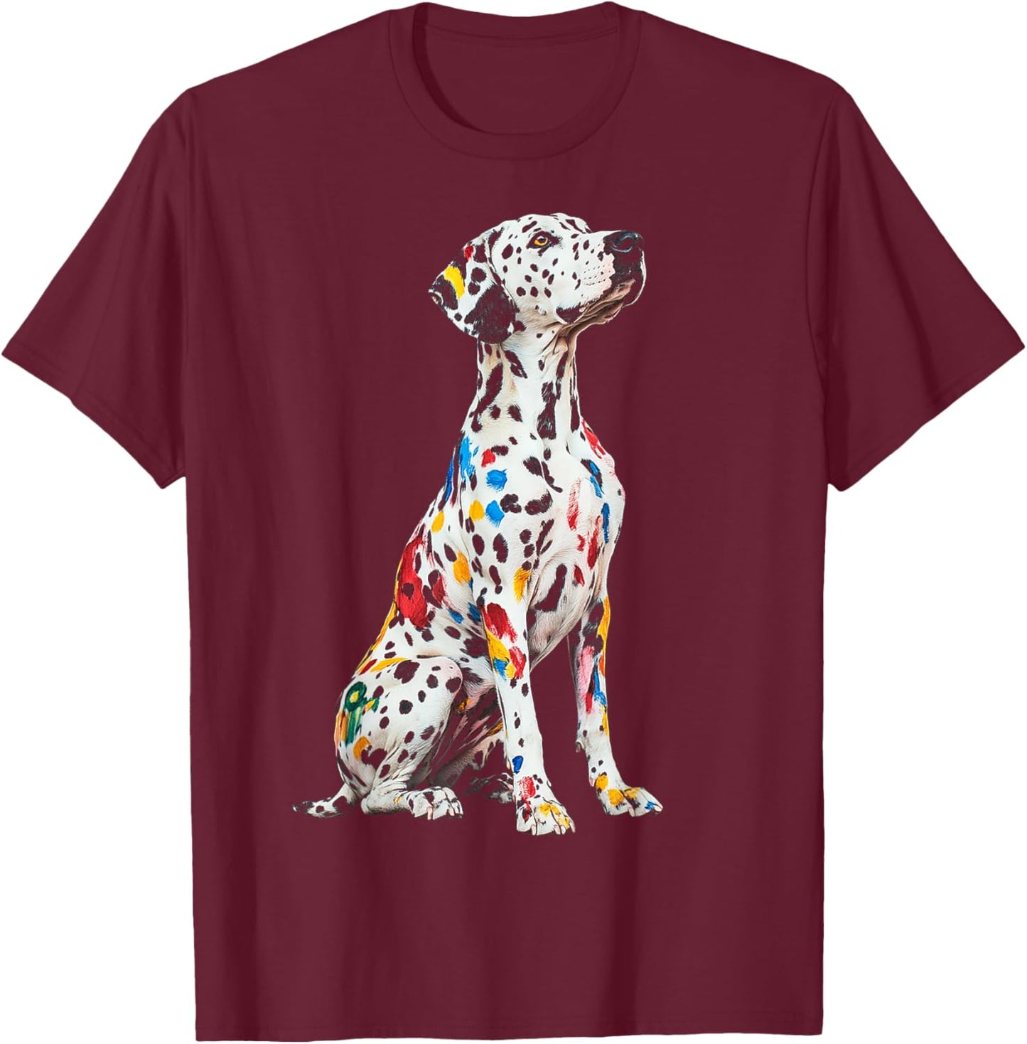 Dalmatian Dog Motif Pet Art Dalmatian Women Kids T-Shirt - T-Shirt | Maroon