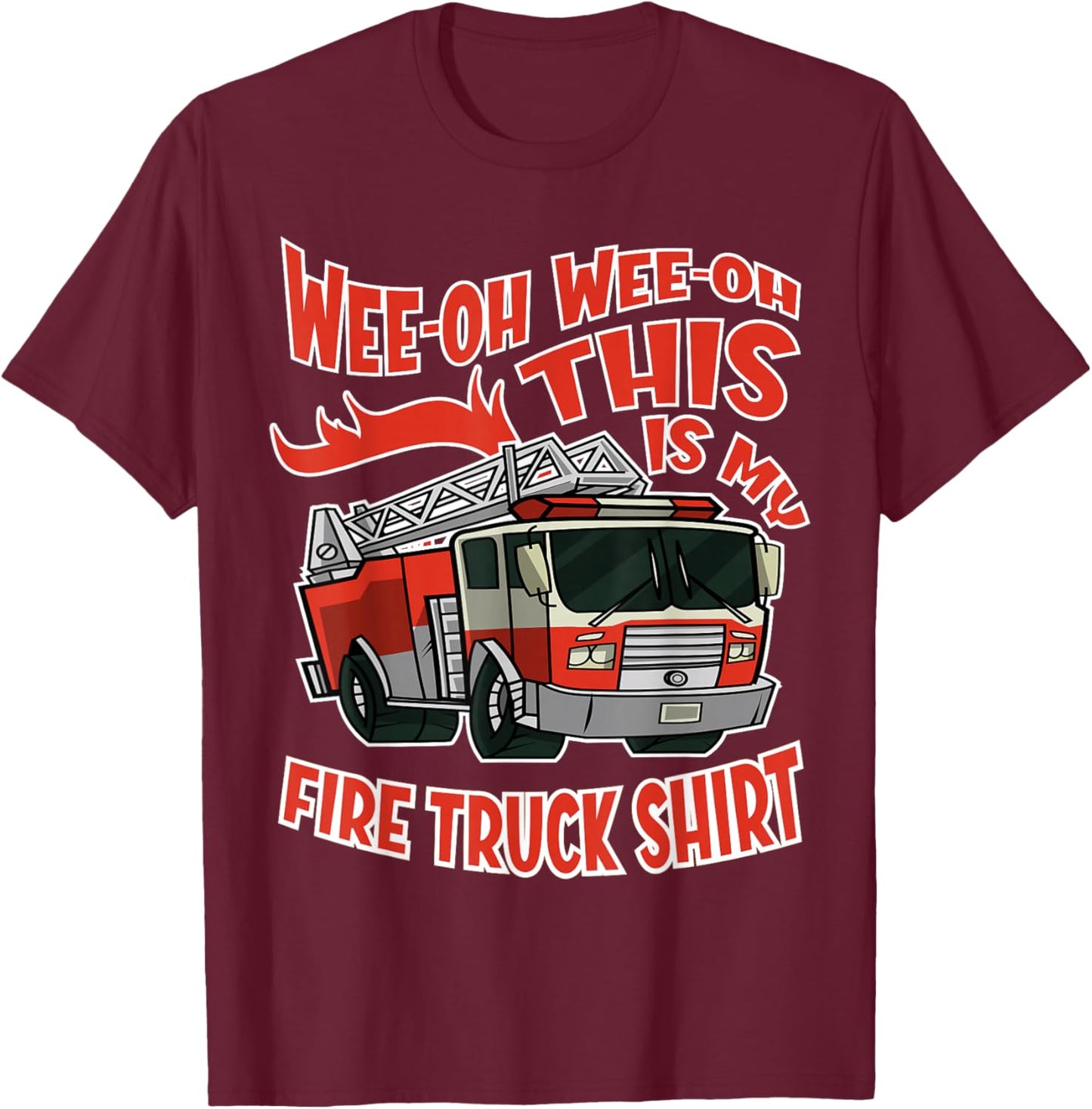 Firetruck Toddler | This Is My Fire Truck Firefighter Kids T-Shirt - T-Shirt | Maroon