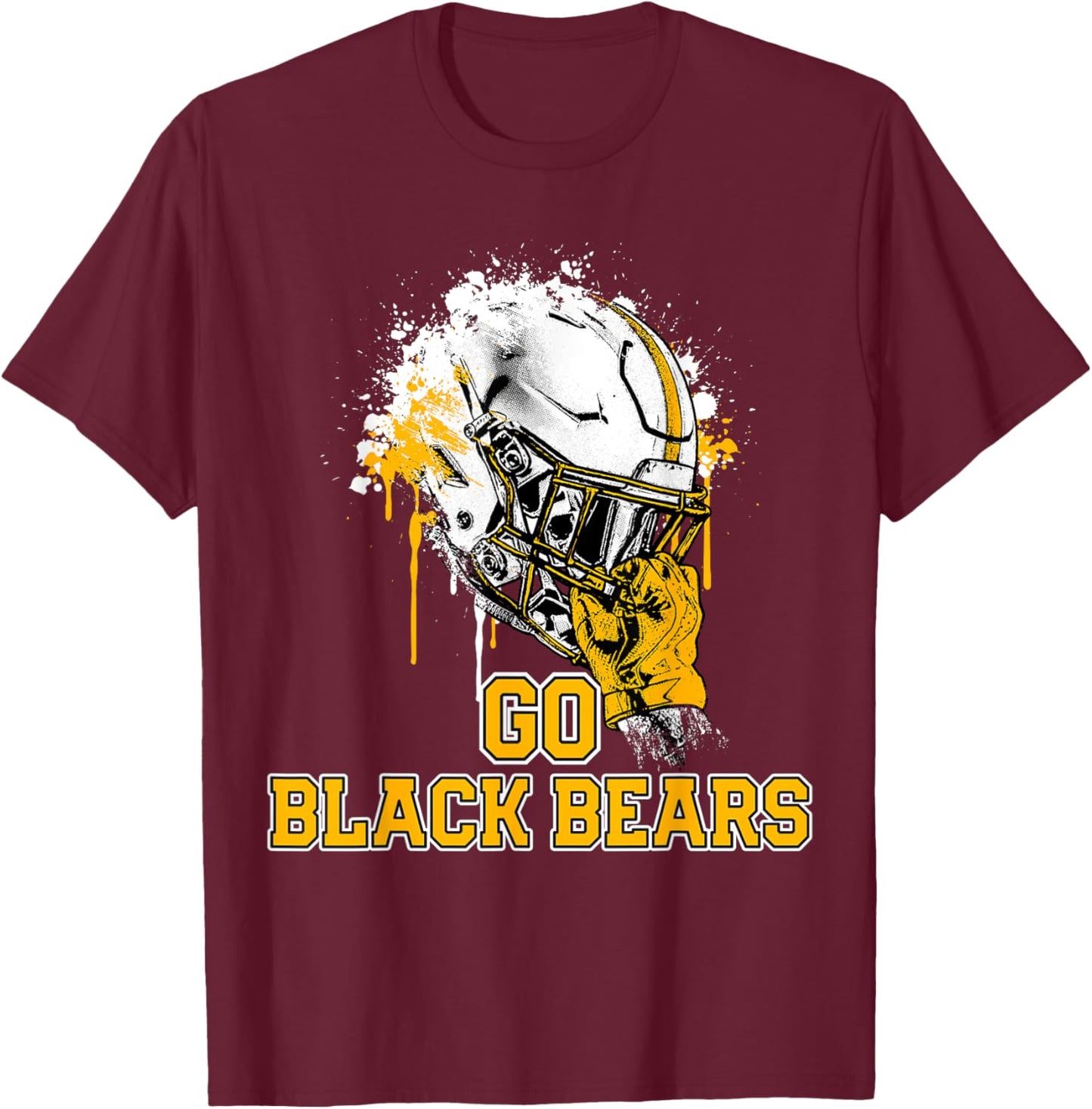 River View Black Bears Rising Helmet GO! T-Shirt - T-Shirt | Maroon
