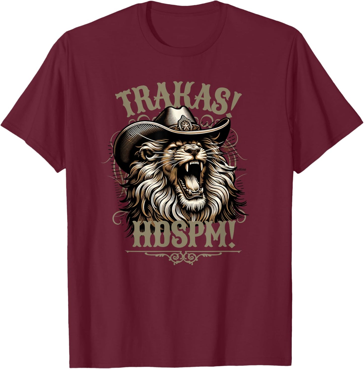 Trakas Hdspm Leon Belico con sombrero T-Shirt - T-Shirt | Maroon