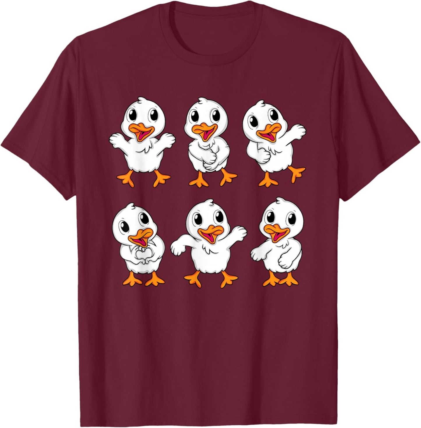 Cute Baby Ducks Kids Duck Lover Women Duck T-Shirt - T-Shirt | Maroon