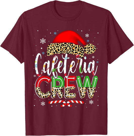 Cafeteria Crew Christmas Lunch Lady Xmas Ugly Sweater T-Shirt - T-Shirt | Maroon