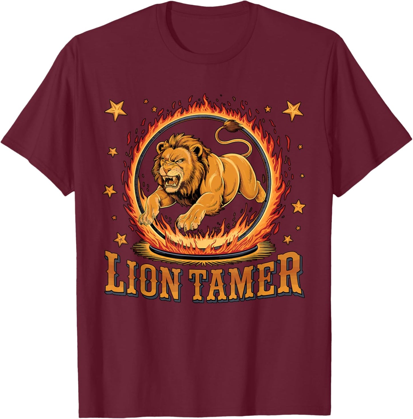 Lion Tamer Circus Staff Carnival Costume T-Shirt - T-Shirt | Maroon