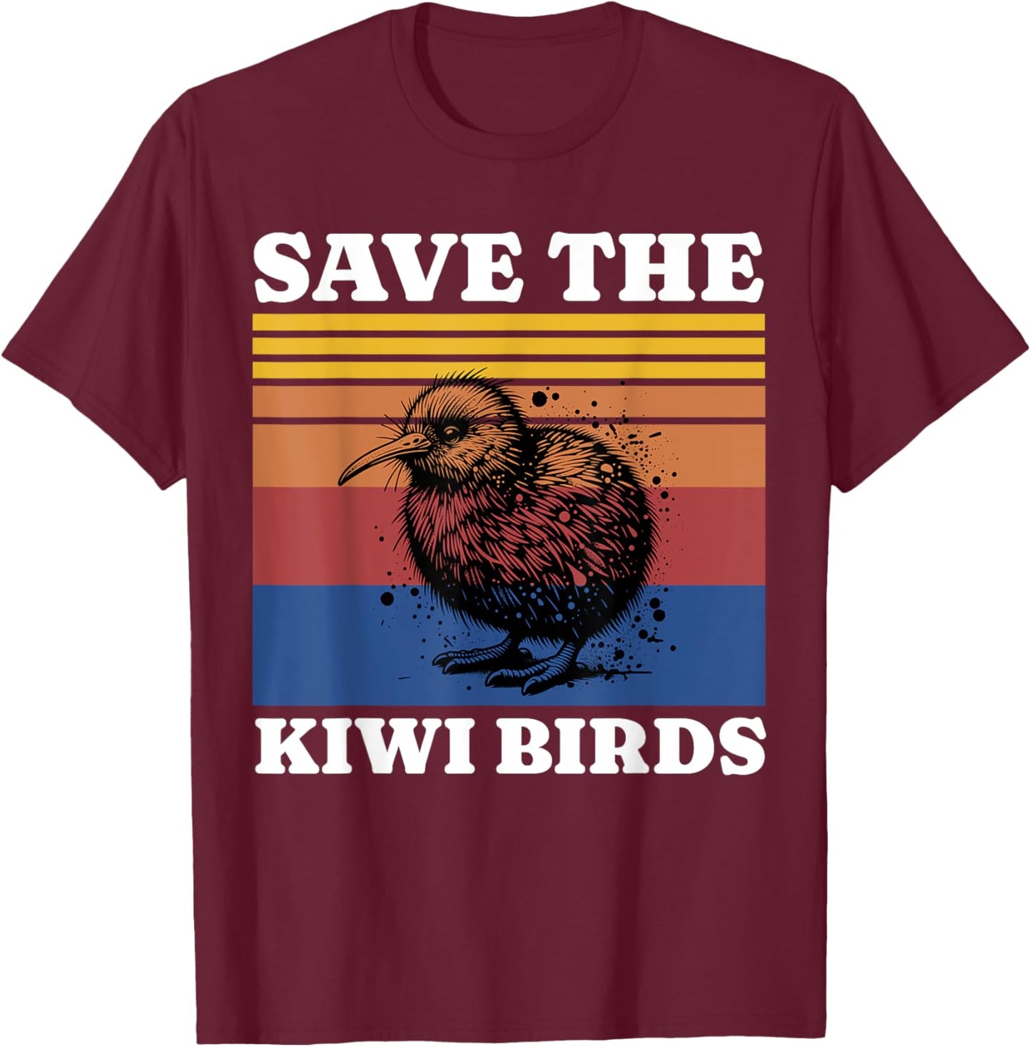 Save The Kiwi T-Shirt - T-Shirt | Maroon
