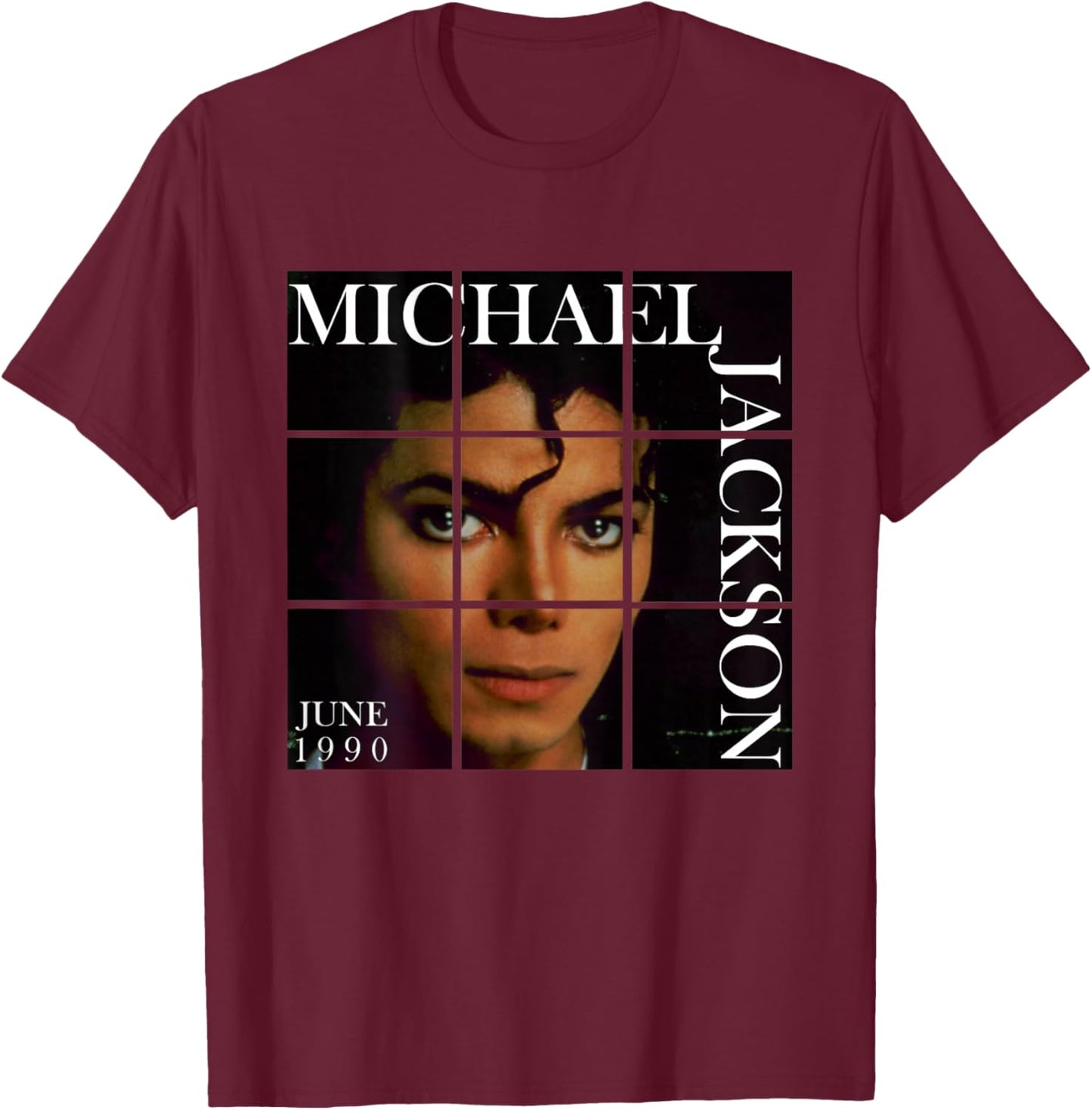 The King of POP MJ-016 Back Printed T-Shirt - T-Shirt | Maroon