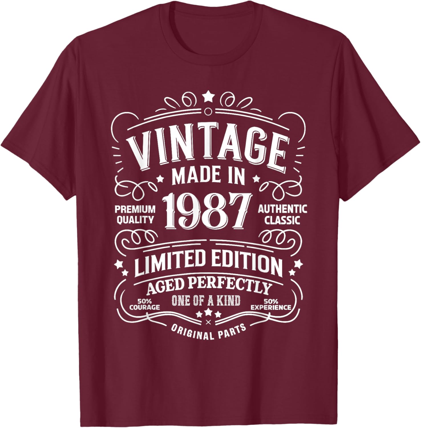 38th Birthday 1987 Birthday Gifts Women T-Shirt - T-Shirt | Maroon
