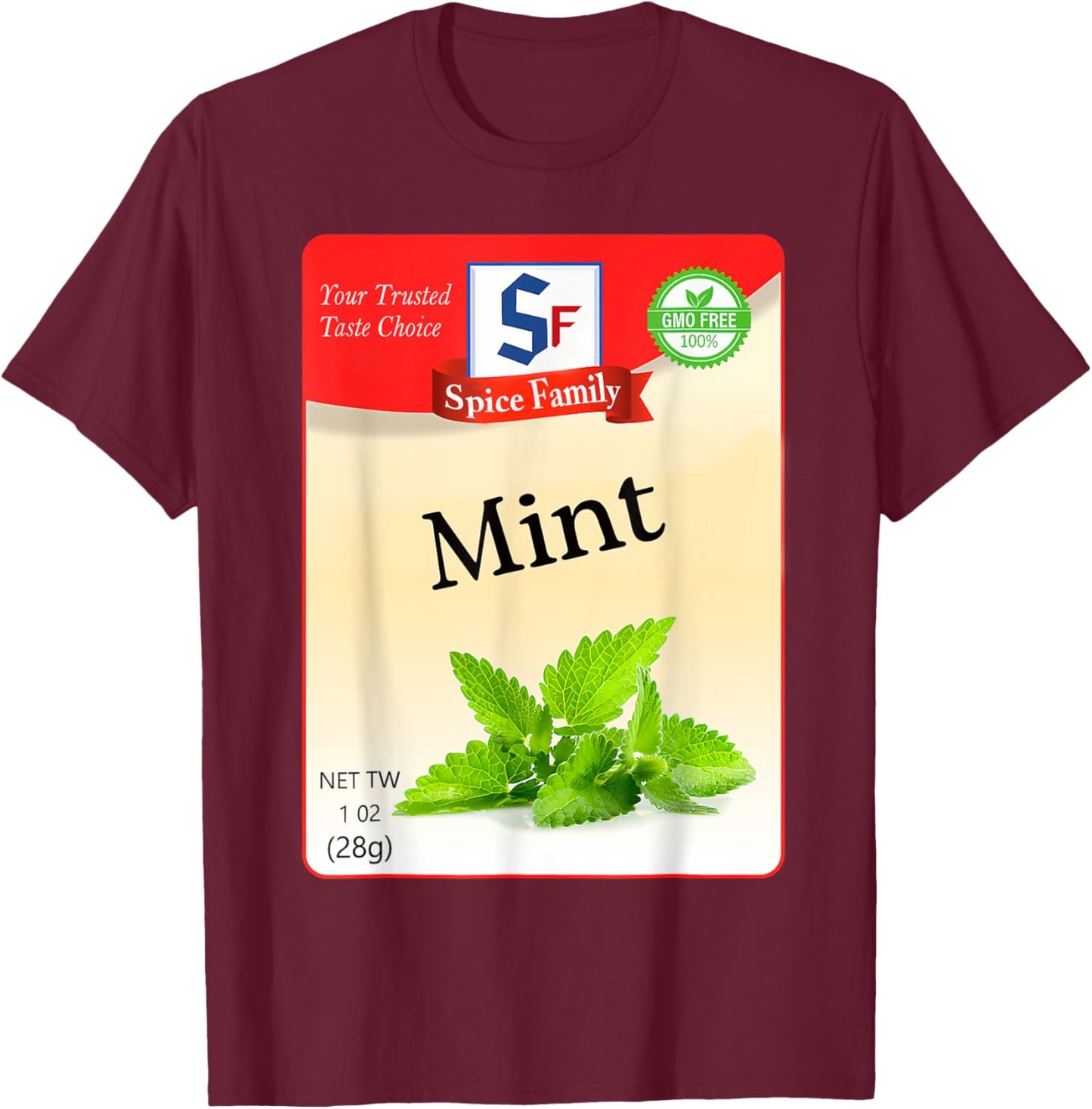 Mint Condiment Holiday Spice Group Costumes T-Shirt - T-Shirt | Maroon