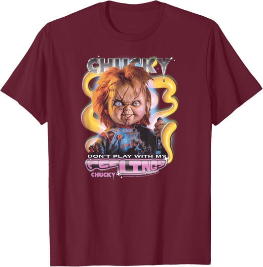 Chucky Don't Play With My Feelings T-Shirt - T-Shirt | Maroon