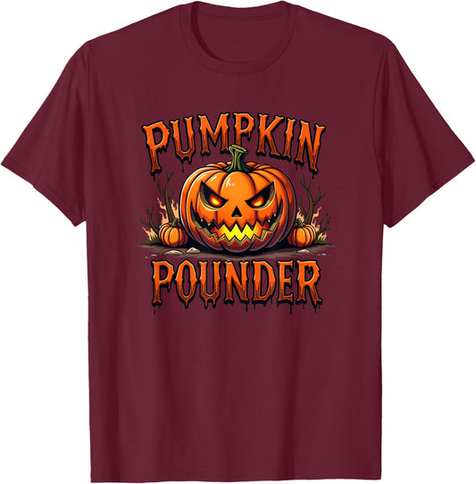 Pumpkin Pounder Top for Partner of Ginger Red Head Person T-Shirt - T-Shirt | Maroon
