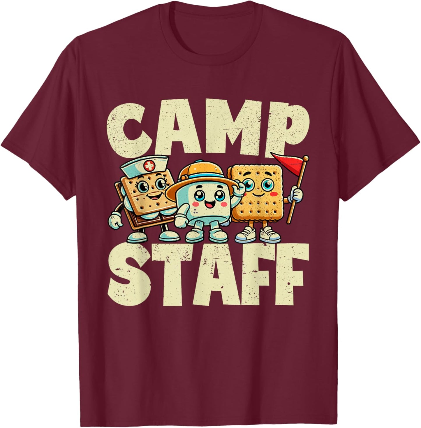 Camp Staff Camping counselor summer camp T-Shirt - T-Shirt | Maroon