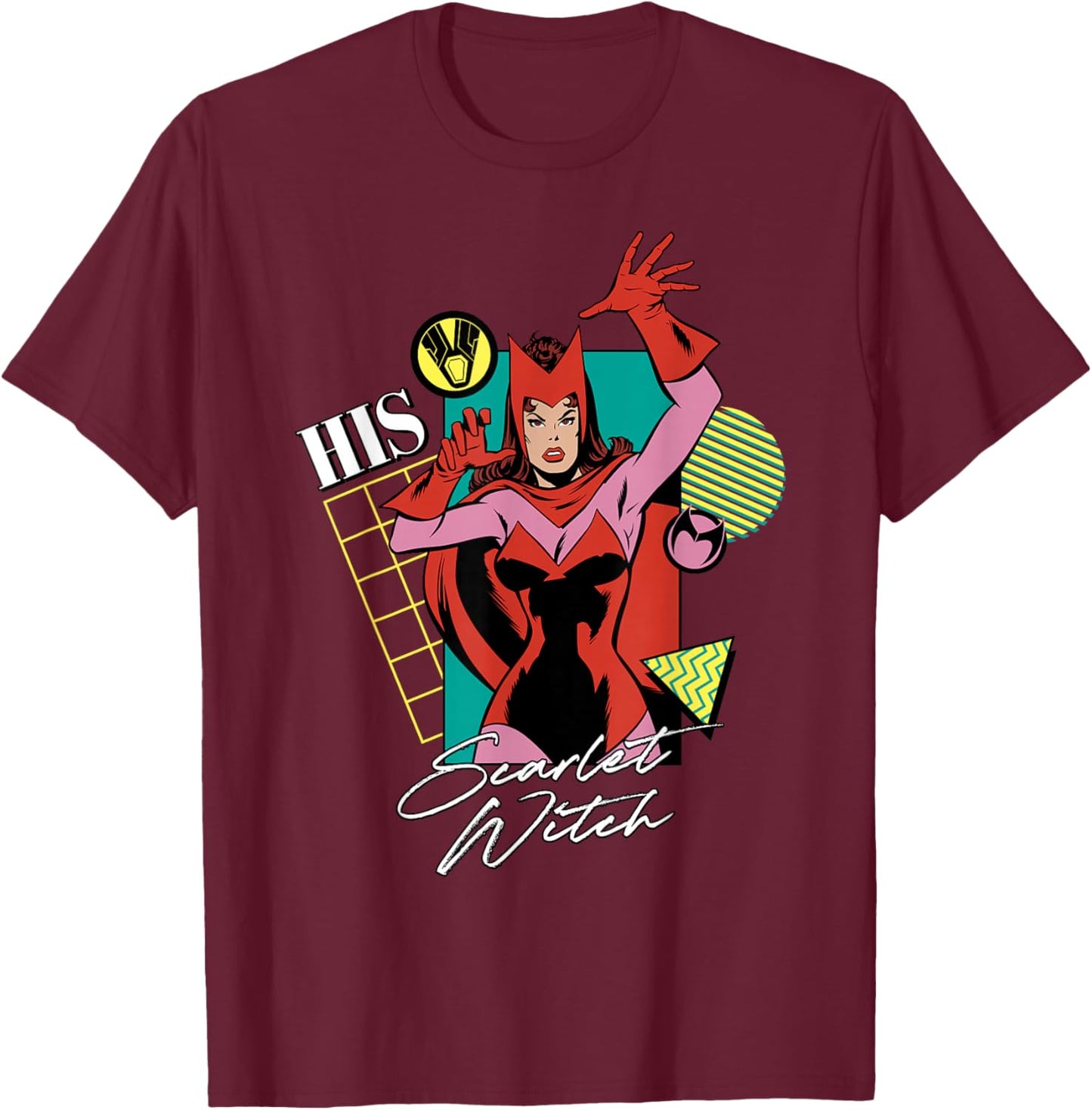 Marvel Valentine’s Day Couples Matching His Scarlet Witch T-Shirt - T-Shirt | Maroon