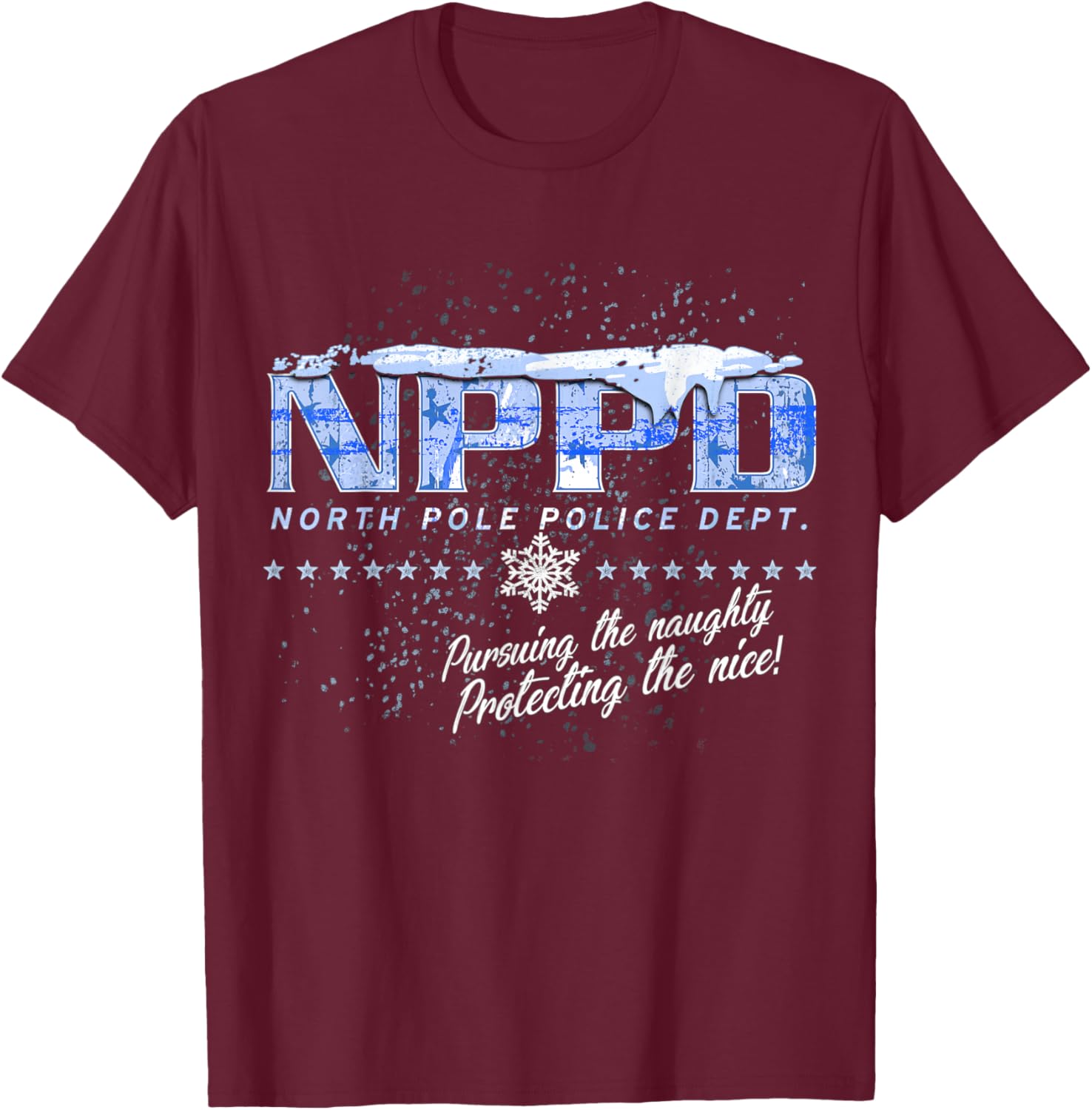 NPPD: North Pole Police Department T-Shirt - T-Shirt | Maroon