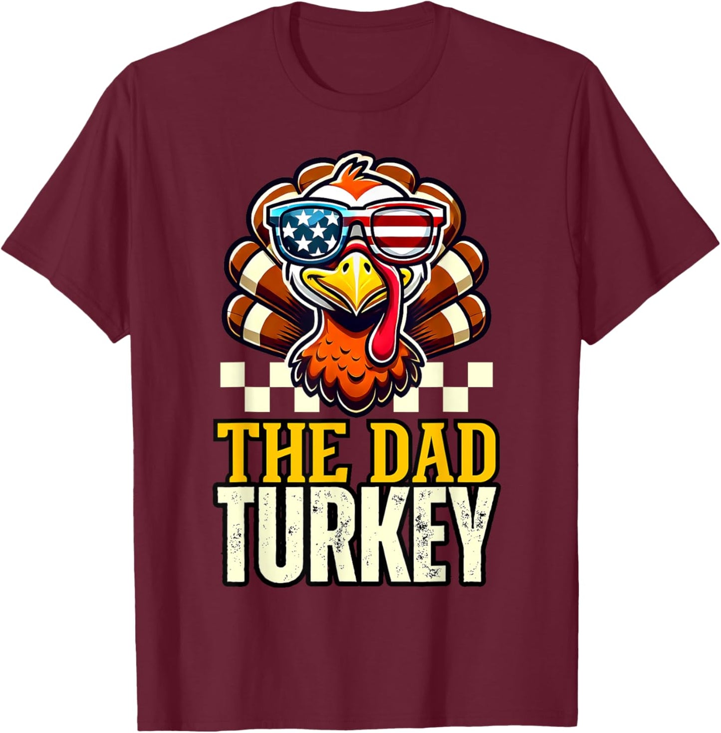 Dad Turkey Daddy Dinner Group matching family thanksgiving T-Shirt - T-Shirt | Maroon