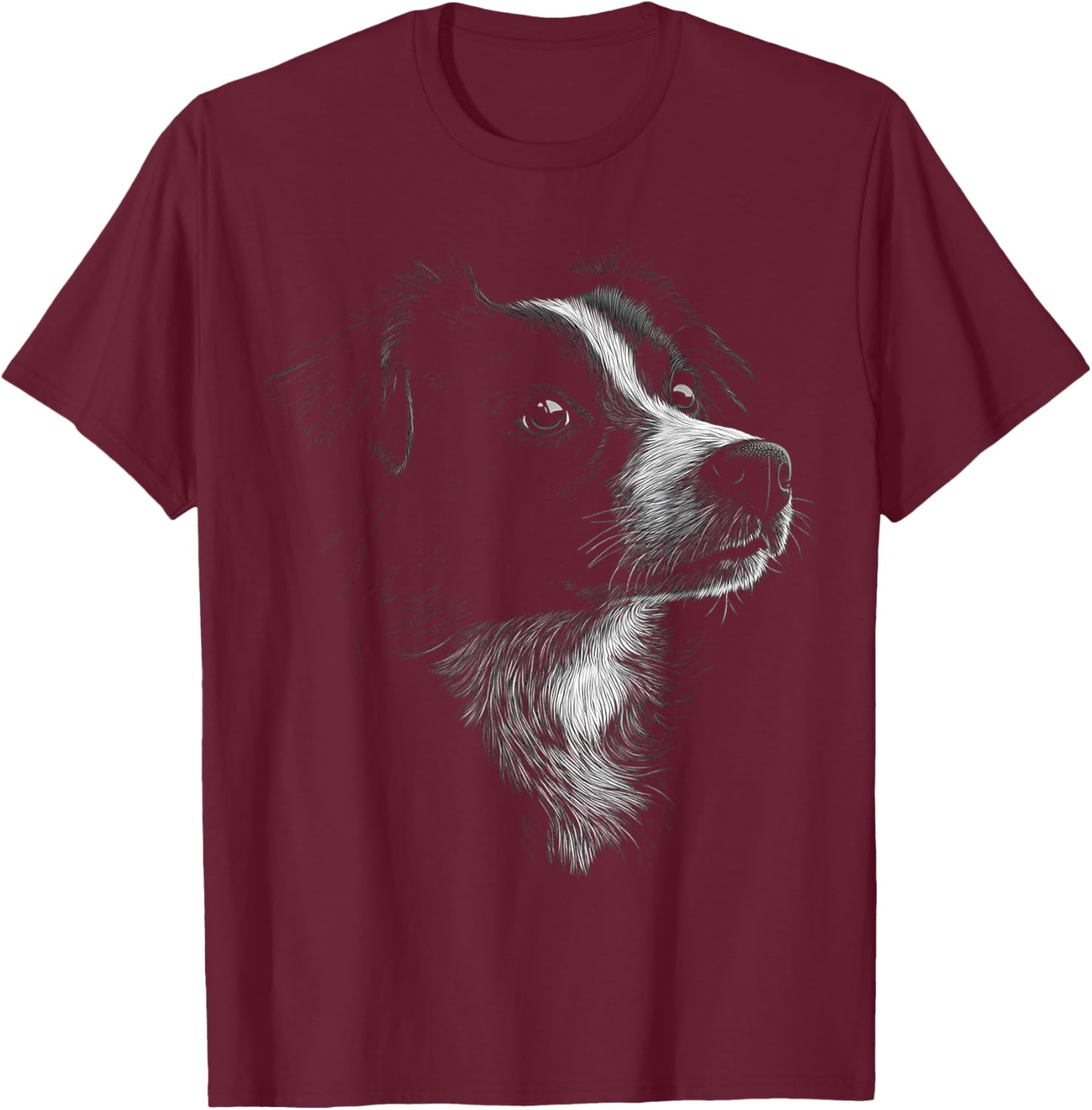 Australian Shepherd Dog Motif Pet Australian Shepherd Women Kids T-Shirt - T-Shirt | Maroon