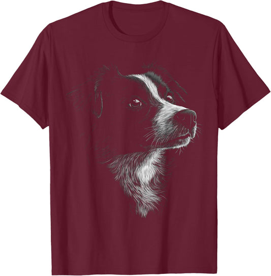 Australian Shepherd Dog Motif Pet Australian Shepherd Women Kids T-Shirt - T-Shirt | Maroon