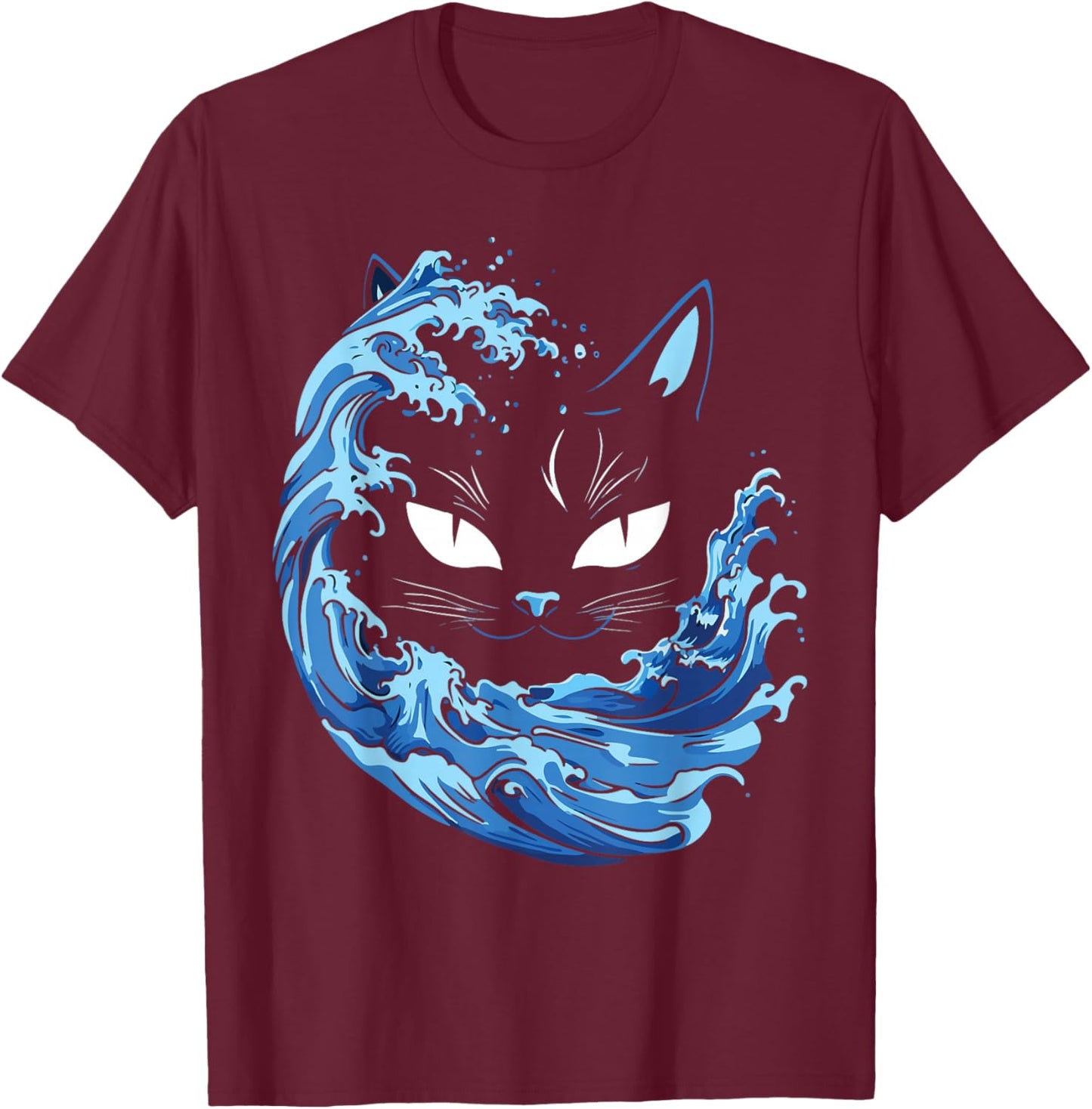 Blue Cats Wave For Kamala Funny Blue Wave Of Cat Ladies T-Shirt - T-Shirt | Maroon