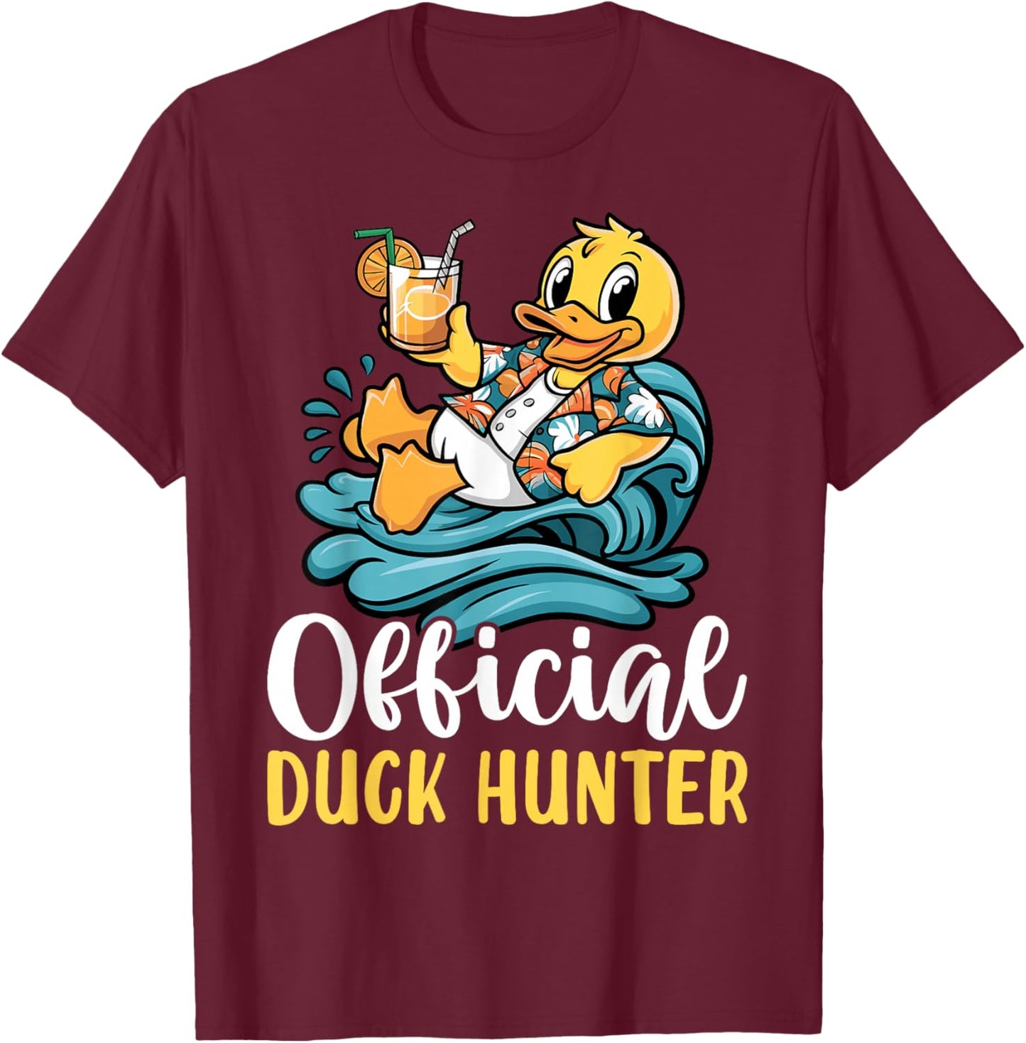 Duck Cruise Boat Funny Rubber Duck Hunting Squad T-Shirt - T-Shirt | Maroon