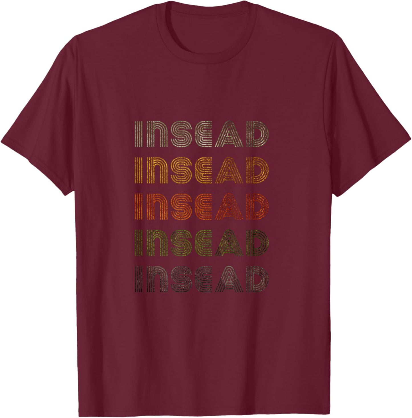 Love Heart Insead Grunge Vintage Style Black Insead T-Shirt - T-Shirt | Maroon