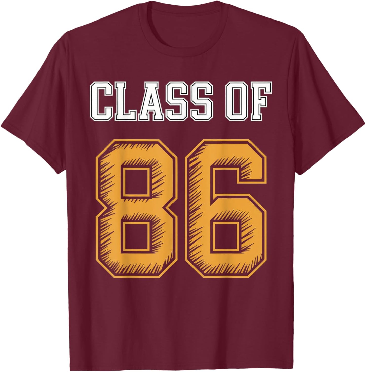 Class Of 1986 Reunion Vintage Class Of 86 Reunion T-Shirt - T-Shirt | Maroon