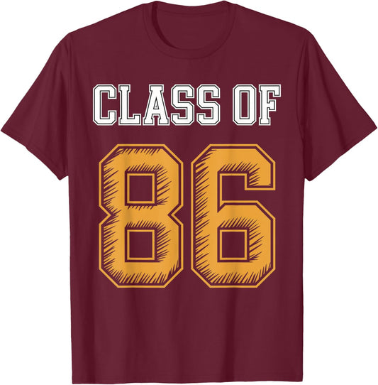 Class Of 1986 Reunion Vintage Class Of 86 Reunion T-Shirt - T-Shirt | Maroon