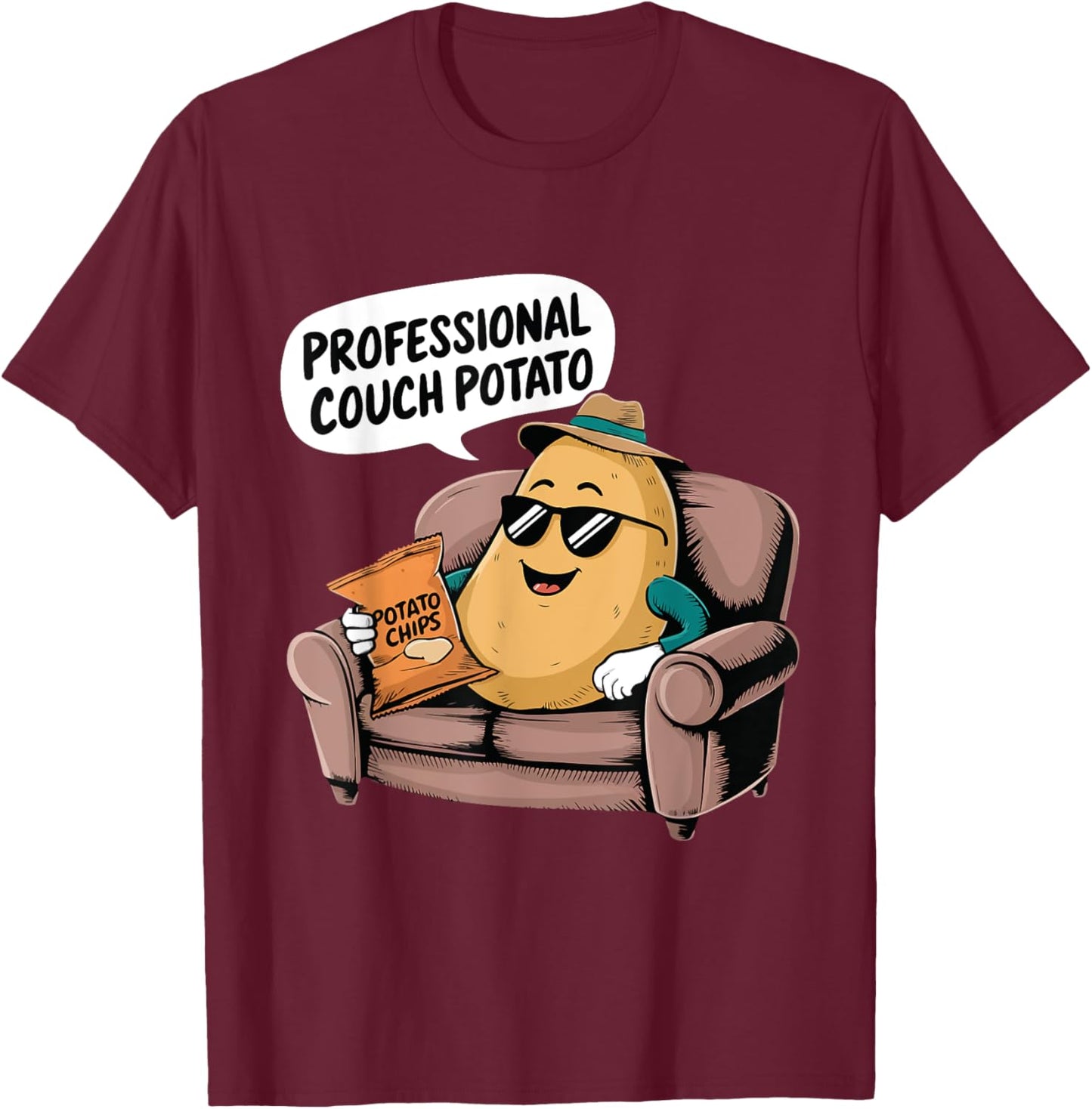 Lazy Personal Funny Professional Couch Potatoes Retirement T-Shirt - T-Shirt | Maroon