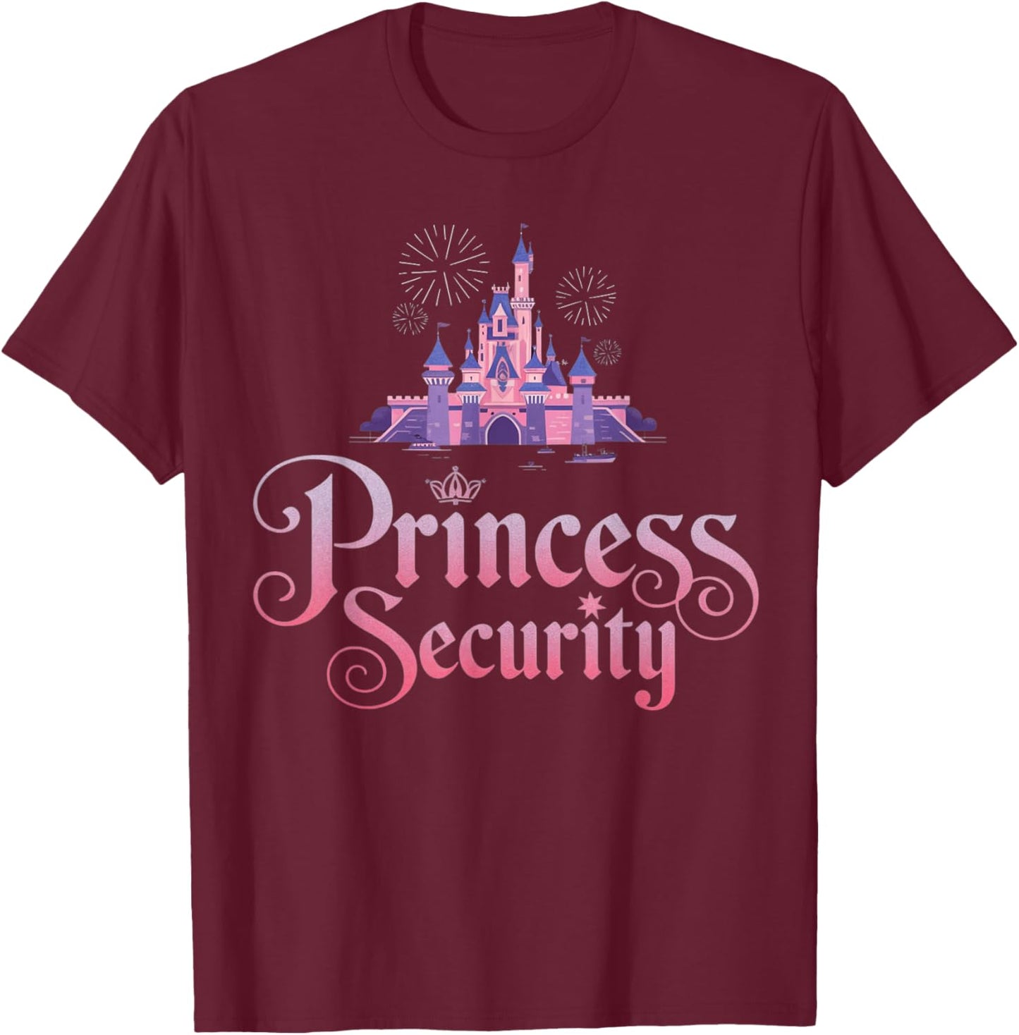 Princess Security Costume Cute Princess Girls Birthday T-Shirt - T-Shirt | Maroon