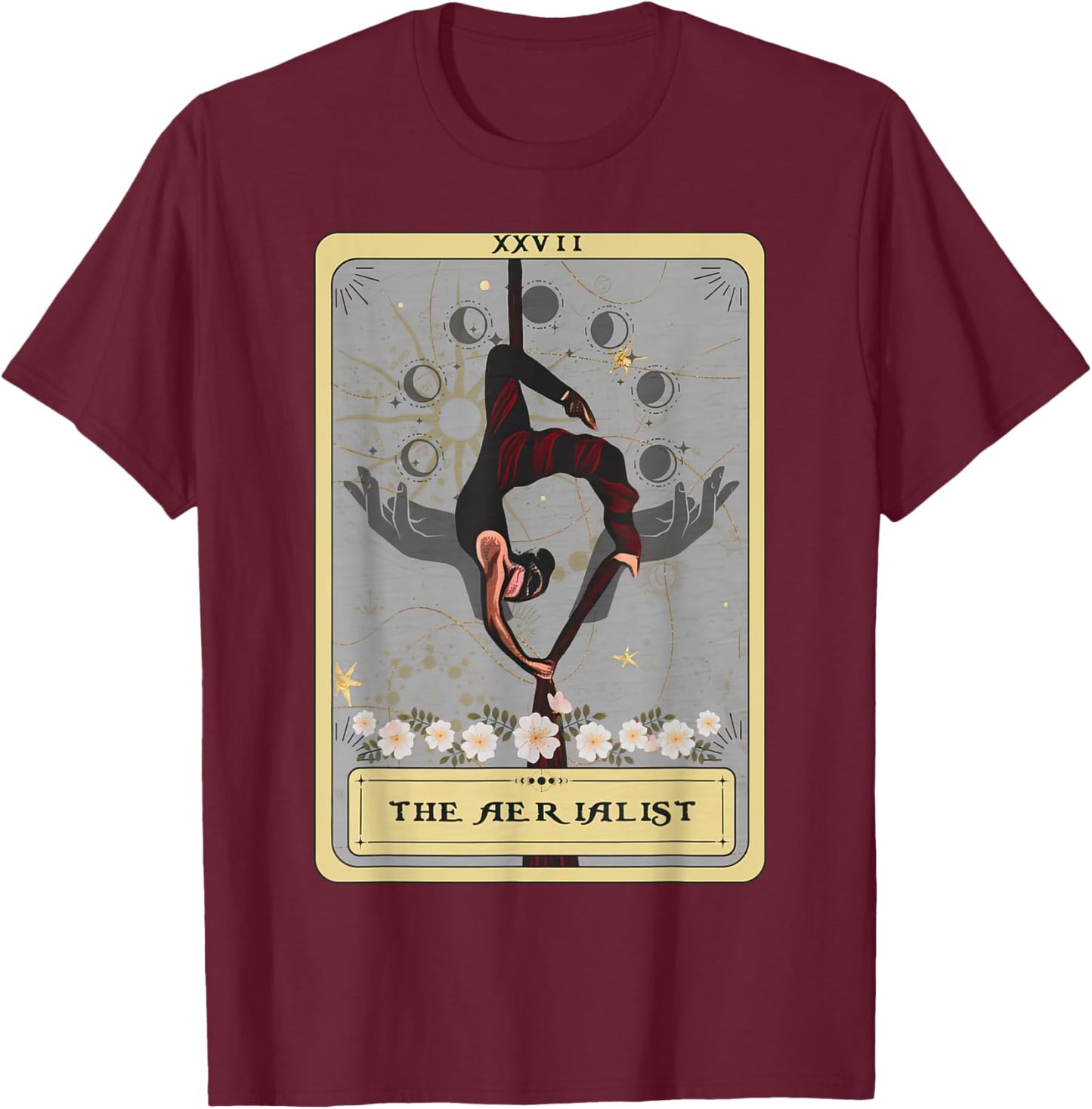 Aerialist Tarot Card Aerial Dancing Aerial Dancer Women T-Shirt - T-Shirt | Maroon