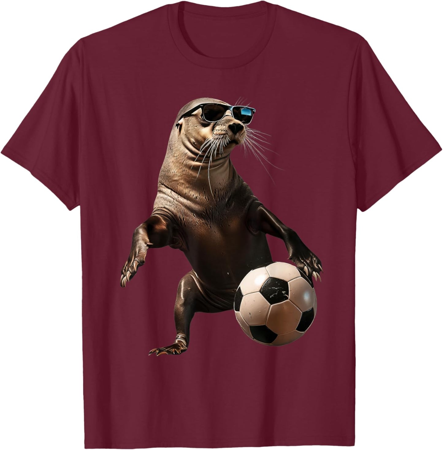 Sea Lion Soccer T-Shirt - T-Shirt | Maroon