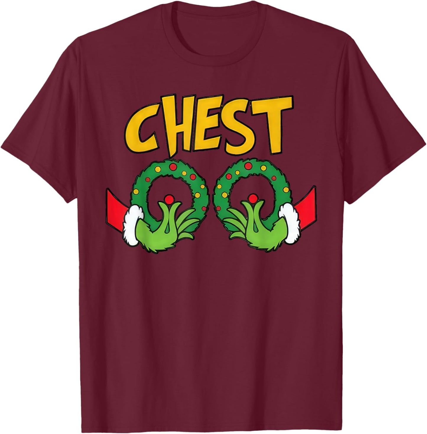 Chest Nuts Christmas Shirt Funny Matching Couple Chestnuts T-Shirt - T-Shirt | Maroon