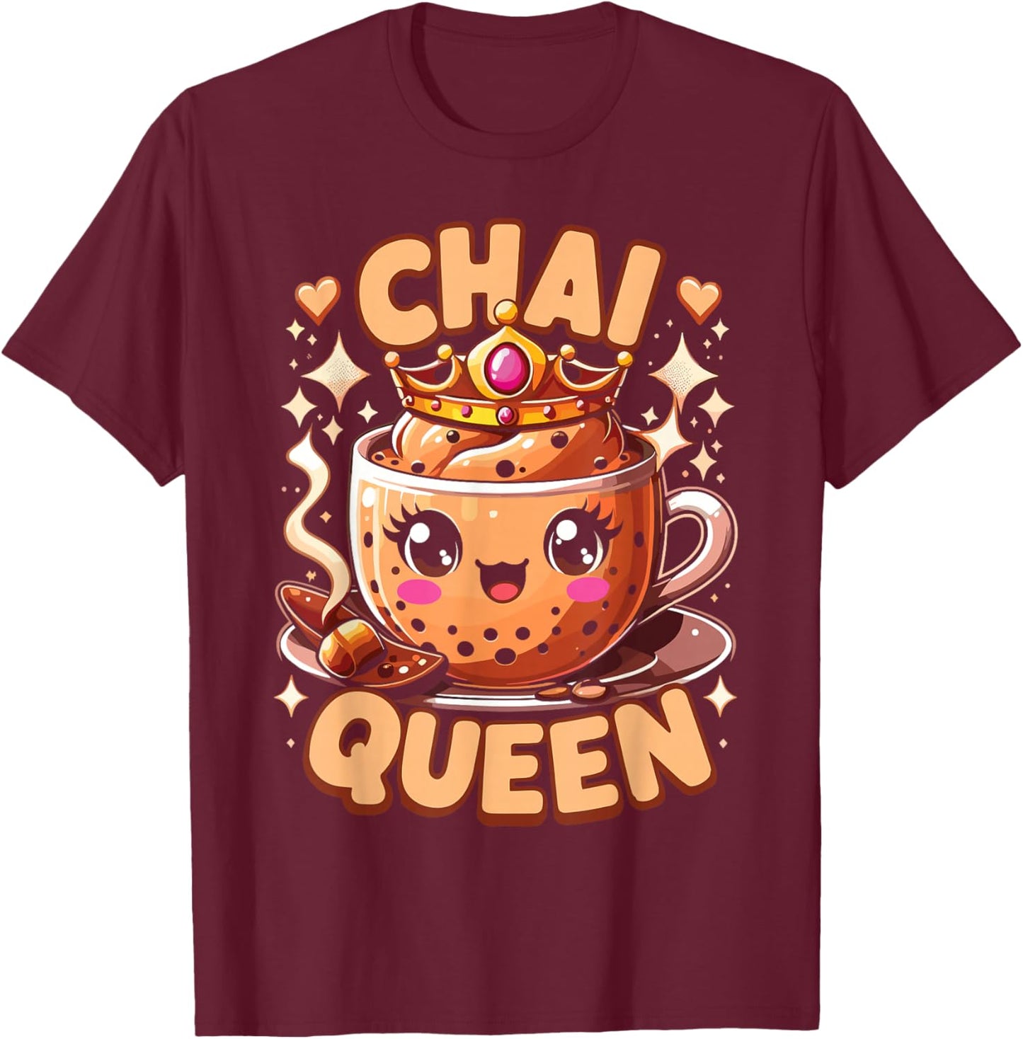 Chai Tea Women Chai Queen T-Shirt - T-Shirt | Maroon