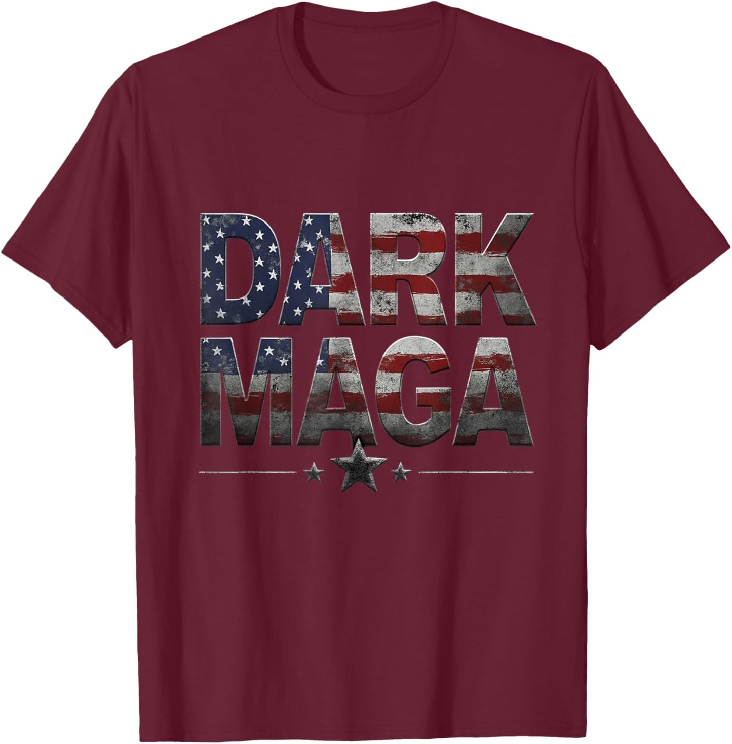 New! DARK MAGA - 2024 US Flag Dark MAGA - Hot! DARK MAGA T-Shirt - T-Shirt | Maroon