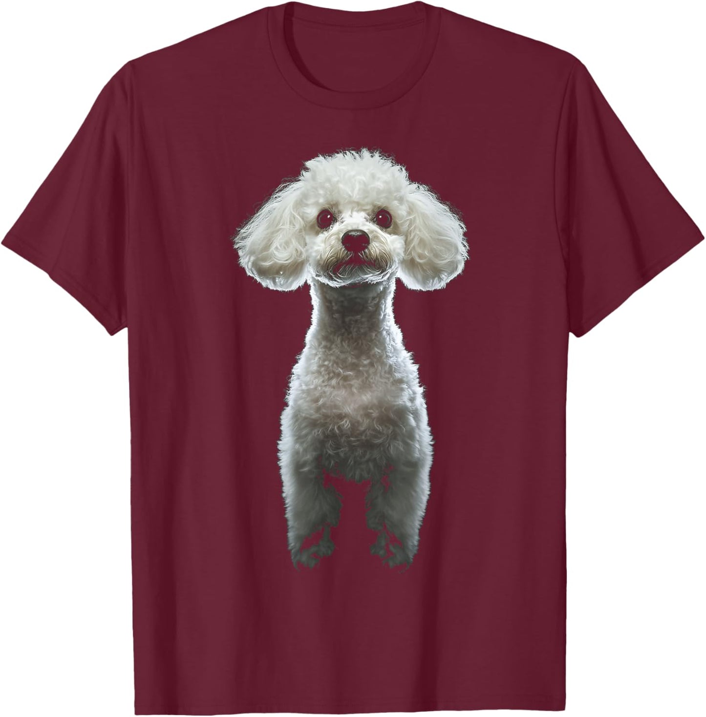 Poodle Dog Motif Pet Artwork Poodle Men Women Kids T-Shirt - T-Shirt | Maroon