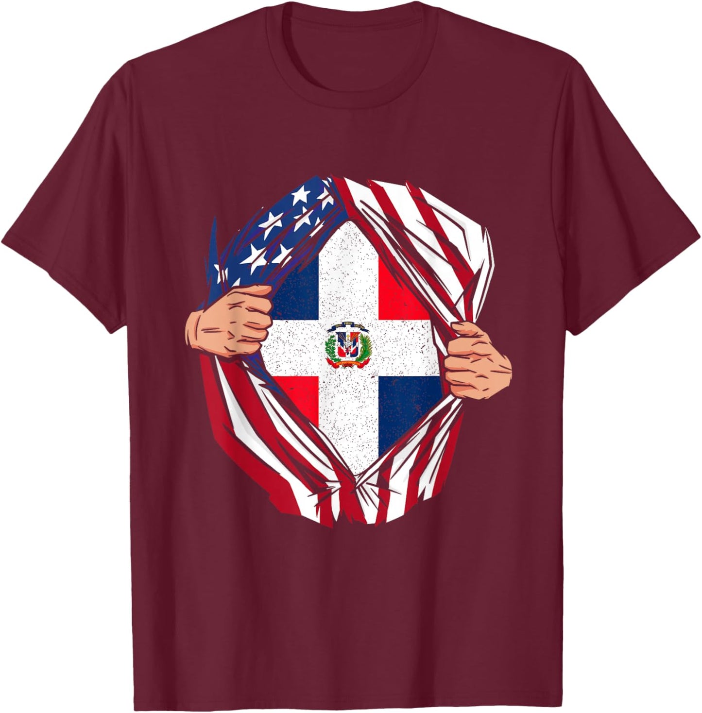 Dominican Republic Pride Funny National Expat Patriotic T-Shirt - T-Shirt | Maroon